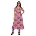 thumbnail image 1 of Moomaya Robes Imprimées à Fente avant pour Femmes Kurti à Manches Courtes Tenue d'Été, 1 of 6