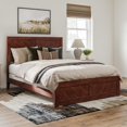 thumbnail image 1 of Pemberly Row Canyon Queen Foundation Bed Frame w/ Matching Footboard in Walnut, 1 of 8