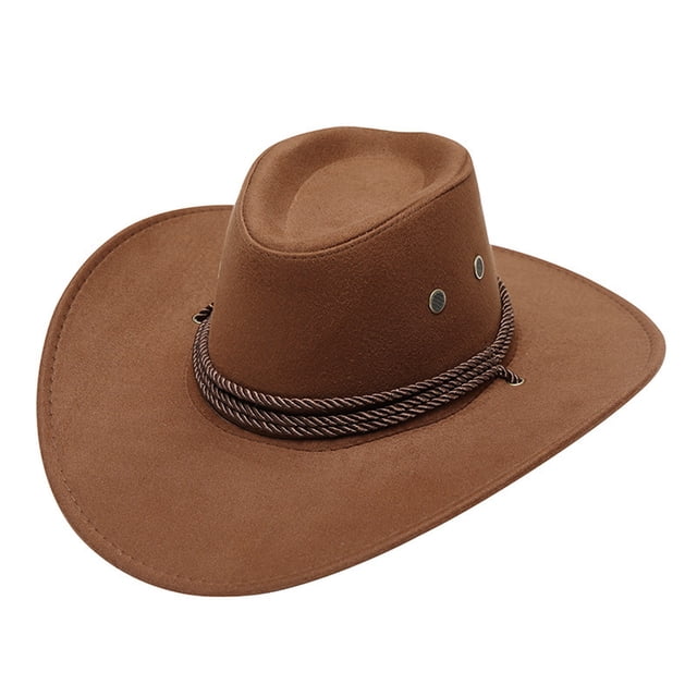 Chapeau de Soleil Cowboy à Grand Bord Décontracté pour Adulte - Matériau Polyester, Sangle Réglable, Protection Solaire pour Voyage/plage