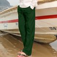 thumbnail image 1 of Pantalon pour Hommes, Mode Homme Été Uni Décontracté Taille Élastique avec Poche Pantalon, 1 of 5