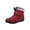 Wine, variant on Pisexur Womens Winter Snow Boots Black Waterproof Insulated Warm Fur Lined Ankle Booties Anti-Slip Slip On Walking Comfortable Outdoor Boot Size