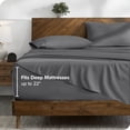 thumbnail image 3 of Bare Home 22" Extra Deep Pocket Sheet Set - Premium 1800 Collection - Ultra-Soft - Queen, Gray, 3 of 8