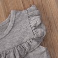 thumbnail image 4 of Newborn Baby Girl Basic Romper Solid Color Ruffle Sleeveless Bodysuit Onesie Clothes Black 12-18 Months, 4 of 7