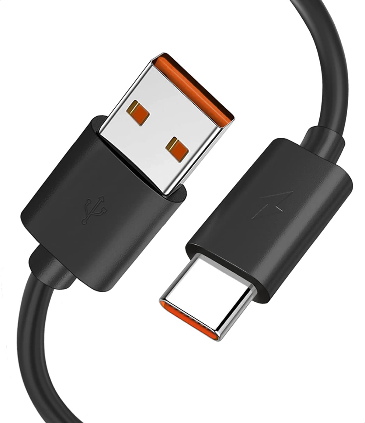 Riwcyla Type-c data cable 5A super fast charging cable suitable for Android mobile phone charging cable 1.5 m 5A TYPE-C (Black)