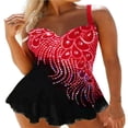 thumbnail image 2 of Maillot de Bain Grande Taille pour Femmes Couleur Contrastée Sans Manches, 2 of 5