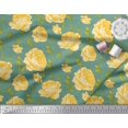thumbnail image 2 of Soimoi Rayon Fabric Leaves & Rose Floral Print Sewing Fabric Yard 42 Inch Wide, 2 of 3