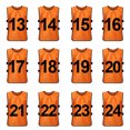 thumbnail image 1 of TOPTIE Ensembles de 12 Gilets d'Entraînement Numérotés (#13-24), Chasubles de Soccer, 1 of 6