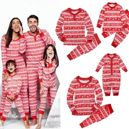 Pyjamas Assortis pour la Famille Adultes Enfants Mère Père Noël Vêtements de Nuit Vêtements de Nuit Pyjamas