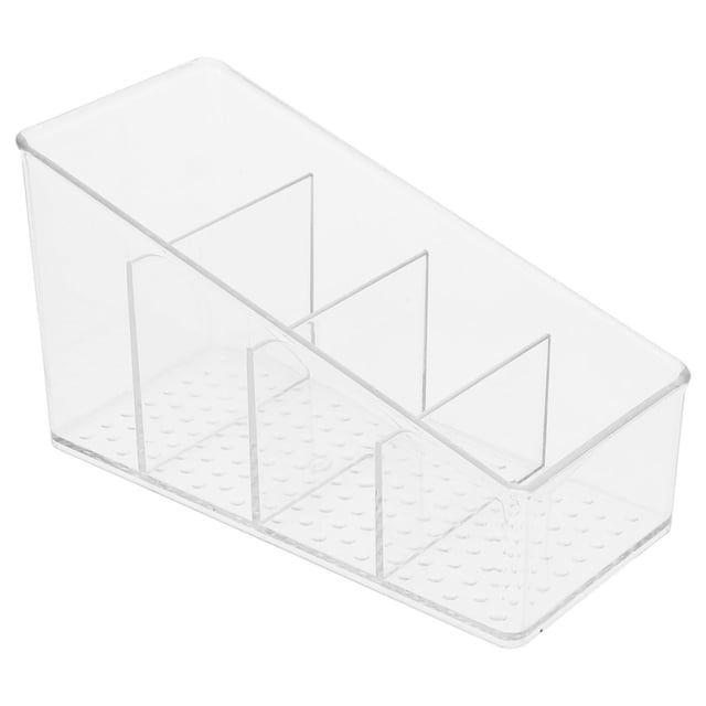 WHEANG Tea Bag Organizer Clear Plastic Tea Bag Holder Tea Bag Box Storage Coffee Condiment Organizer Sugar Packet Holder For Home Cabinet Kitchen Countertop