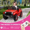 thumbnail image 3 of Camion-voiture pour Enfants 12 V, Véhicules Électriques à Pile avec Télécommande, Suspensions à Ressort, 3 Vitesses, Lumières DEL, Musique, MP3, Voiture Jouet à Chevaucher pour Enfants Tout-Petits Garçons Filles, 3 of 9