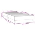 thumbnail image 4 of vidaXL Cadre de Lit Gris Clair 100x203 cm Simple TG Velours, 4 of 5