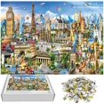 thumbnail image 1 of ZECATL Puzzles 1000 Pieces for Adults European Landmarks Difficult and Challenge Jigsaw Puzzle, 1 of 6
