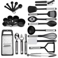 thumbnail image 1 of Amdohai Stainless Steel Kitchen Utensil Set 24 Pcs Non-Stick and Heat Resistant Cooking Utensils Set Kitchen Tools Useful Pots and Pans Accessories and Kitchen Gadgets (Black), 1 of 8