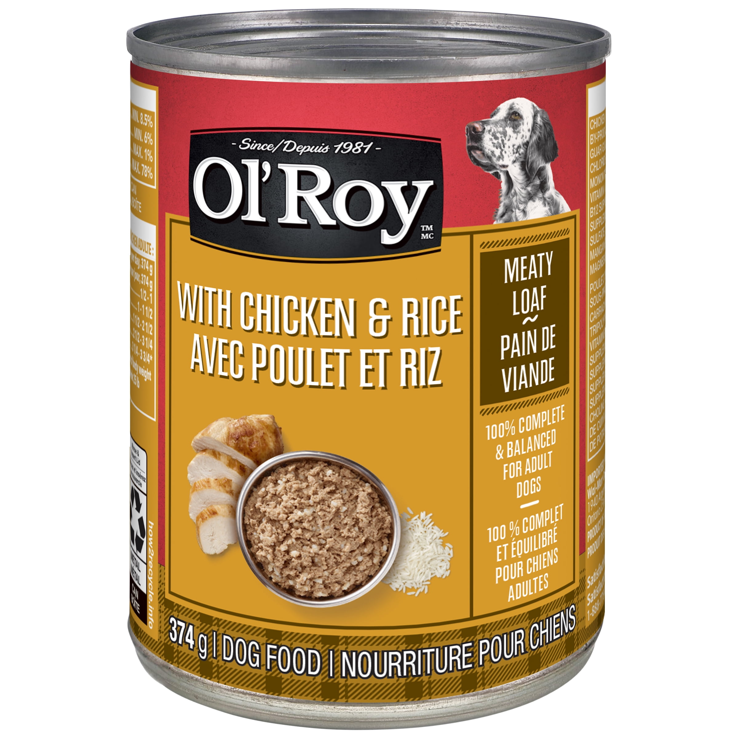 Ol' Roy Meaty Loaf with Chicken and Rice Wet Dog Food
