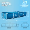 thumbnail image 2 of Intex 14ft x 33in Rectangular Above Ground Backyard Swimming Pool with Filter, 2 of 10