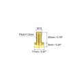 thumbnail image 2 of Unique Bargains Brass Hex Bolts, M10x20mm 5 Pack Fully Thread Grade 4.8 Machine Screws, 2 of 4