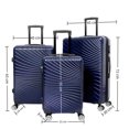 thumbnail image 4 of 3-Piece ABS Hard Shell Luggage Set - 20″/24″/28″ Blue Suitcases with Spinner Wheels, Scratch-Resistant, TSA Lock, Nesting Design, 4 of 4