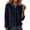 A2_Navy Hauts d'Été pour Femme 2026 Coton, variante sur FAVIPT Chemisiers en Coton et Lin à Col en V pour Femmes, Manches Longues, Chemises à Boutons devant, Coupe Ample, Hauts Décontractés de Printemps, Bleu, G