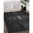 thumbnail image 3 of Ahgly Tapis d'Intérieur Lavable en Machine Carré Noir Nuit Transitionnel, 6 Pieds Carré, 3 of 7