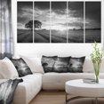 thumbnail image 1 of Vibrant Black White Lavender Field - Extra Large Landscape Canvas Art, 1 of 3
