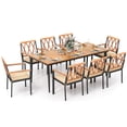 thumbnail image 2 of Costway 9 PCS Patio Dining Set Table with 1.9" Umbrella Hole & 8 Dining Chairs Outdoor, 2 of 7