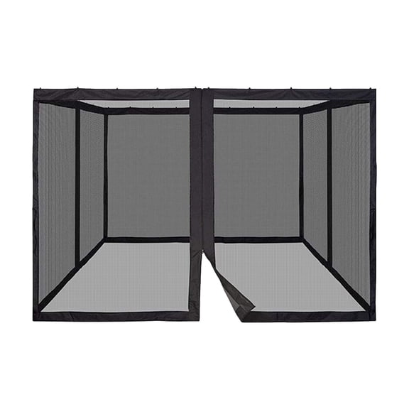 Outdoor Curtains for Patio, Gazebo with Mosquito Netting, Mosquito Netting with 4 Side Zipper for Universal Outdoor Up Tent,Diy Curtain Style Screen Walls (Only Mosquito Net)