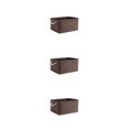 thumbnail image 4 of relayinert Contenant de Rangement pour l'Organisation et Poignée en Corde Robuste Boîte de Rangement Pliable Brun 31*21*13 Ensemble de 3, 4 of 6