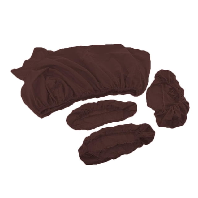Milaget 4PCS Premium Soft Massage Table Bed Pad Face Cradle Pillow Cover Coffee