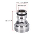 thumbnail image 2 of Unique Bargains Brass Faucet Tap Quick Connector M22 M24 Thread Hose Pipe Adapter Fitting for Dishwasher Washing Machine, 2 of 5