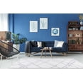 thumbnail image 2 of Ladole Rugs Shaggy Tangier Turkish Smooth Soft Made by Machine Indoor Area Rug Carpet in White Light Gray 7'10" x 10'5", 2 of 4