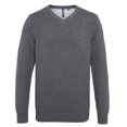thumbnail image 1 of Asquith & Fox Mens Cotton Rich V-Neck Sweater, 1 of 2