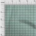 thumbnail image 2 of oneOone Rayon Teal Green Fabric Houndstooth Sewing Material Print Fabric By The Yard 56 Inch Wide, 2 of 4