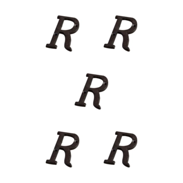 Youkk Iron Decoration Doorplate Durable And Rustproof Wide Application Not Easy To Fade Metal Metal Letters House Numbers B17--R 5Set