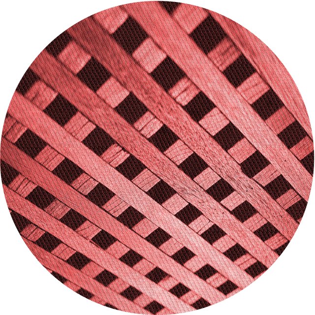 Ahgly Company Tapis d'Intérieur Ronds de Style Transitionnel Lavables à la Machine, Rouge Canneberge, 7 Pieds Rond
