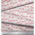 thumbnail image 2 of Soimoi Rayon Fabric Grass & Flamingo Bird Print Fabric by Yard 42 Inch Wide, 2 of 3