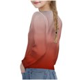thumbnail image 4 of Posijego Chandail en Molleton pour Petite Fille, Col Rond, Manches Longues, Torsade devant, Crop Top Athlétique, 4 of 7