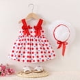 thumbnail image 1 of Robes pour Bébé Fille Sans Manches, Robes Tutu Fille, Robe d'Été avec Chapeaux, Deux Pièces, Robe de Printemps pour Bébé Fille 3-4 Ans, 1 of 3