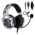 thumbnail image 1 of ONIKUMA ONIKUMA K8 Casque de Jeu Camouflage avec Éclairage RVB, Micro Ajustable, Contrôle du Volume et Répartiteur 3,5 mm pour PC, PS4, Xbox One et Téléphones Intelligents, 1 of 6