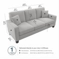 thumbnail image 3 of Bush Furniture's Stockton 85W Sofa Light Gray, 3 of 9