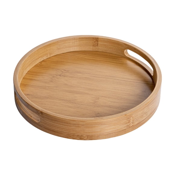 MasteelfCA 1 Pce Plateau à Pain Portable Rond Bol à Fruits en Bambou Plateau à Pain Gâteau en Bambou pour la Maison