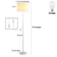 thumbnail image 2 of Susuzi Lampe sur Pied Blanche pour Chambre et Salon, Lampes Traditionnelles à Intensité Réglable - Ampoule Incluse, 2 of 6