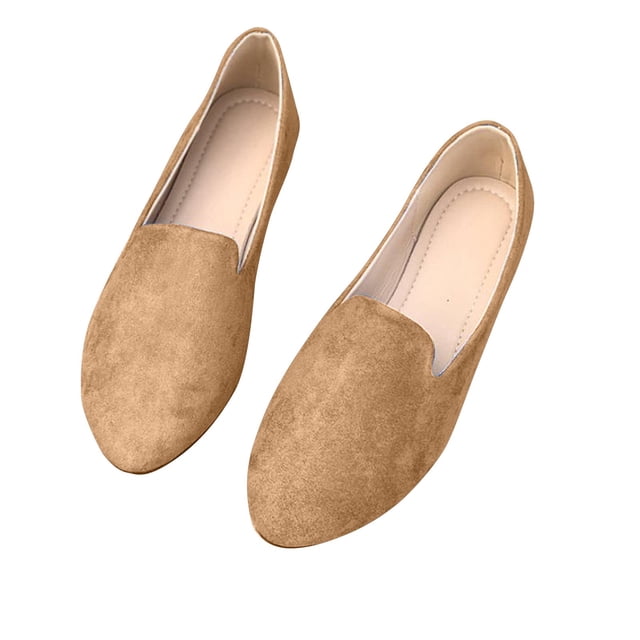 Chaussures Plates pour Femmes à Enfiler Bout Rond Confortables Ballerines pour Femmes Chaussures Habillées Mocassins