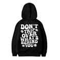 thumbnail image 5 of FAOWME Sweat à Capuche pour Filles Manches Longues Chandail en Molleton Graphique Mignon Noir 3-4 Ans, 5 of 5