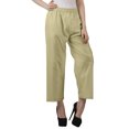 thumbnail image 2 of Moomaya Solid Color Elastic Waist Pants Cotton Narrow Fit Straight Women Pants For Kurti, 2 of 6