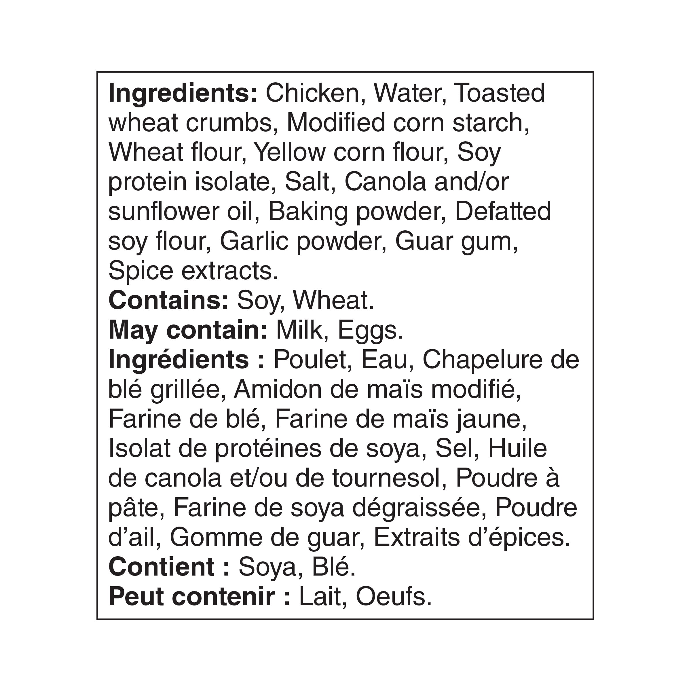 Great Value Lanières de Poulet Panées Entièrement Cuites 1.7 kg