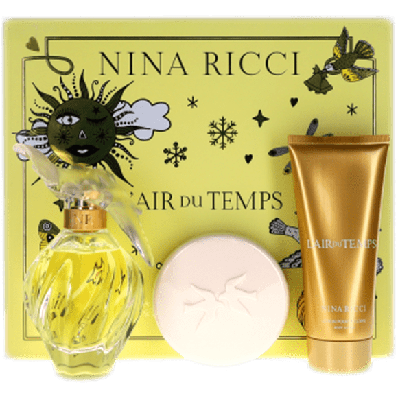 L'air du Temps By Nina Ricci For Women Set: EDT + Body Soap + BL (3.4oz+3.5oz+3.4oz) NEW