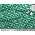 thumbnail image 3 of Soimoi Green Georgette Viscose Fabric Circle & Triangle Geometric Print Fabric by the Yard 42 Inch Wide, 3 of 3