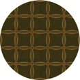 thumbnail image 1 of Ahgly Tapis Rond Lavable en Machine Intérieur Transitionnel Brun Bronze Foncé, 8 Pieds Rond, 1 of 7