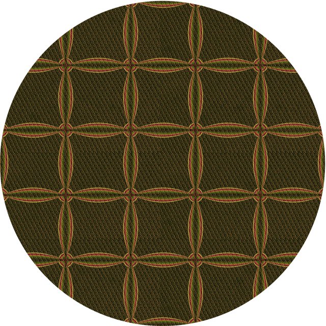 Ahgly Tapis Rond Lavable en Machine Intérieur Transitionnel Brun Bronze Foncé, 8 Pieds Rond