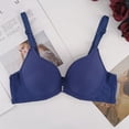 thumbnail image 2 of Pisexur Desire Underwire Bra V Neck Solid Ribbed Full-Coverage Bra with Underwire Cups Everyday Bra Women with Support, 2 of 3